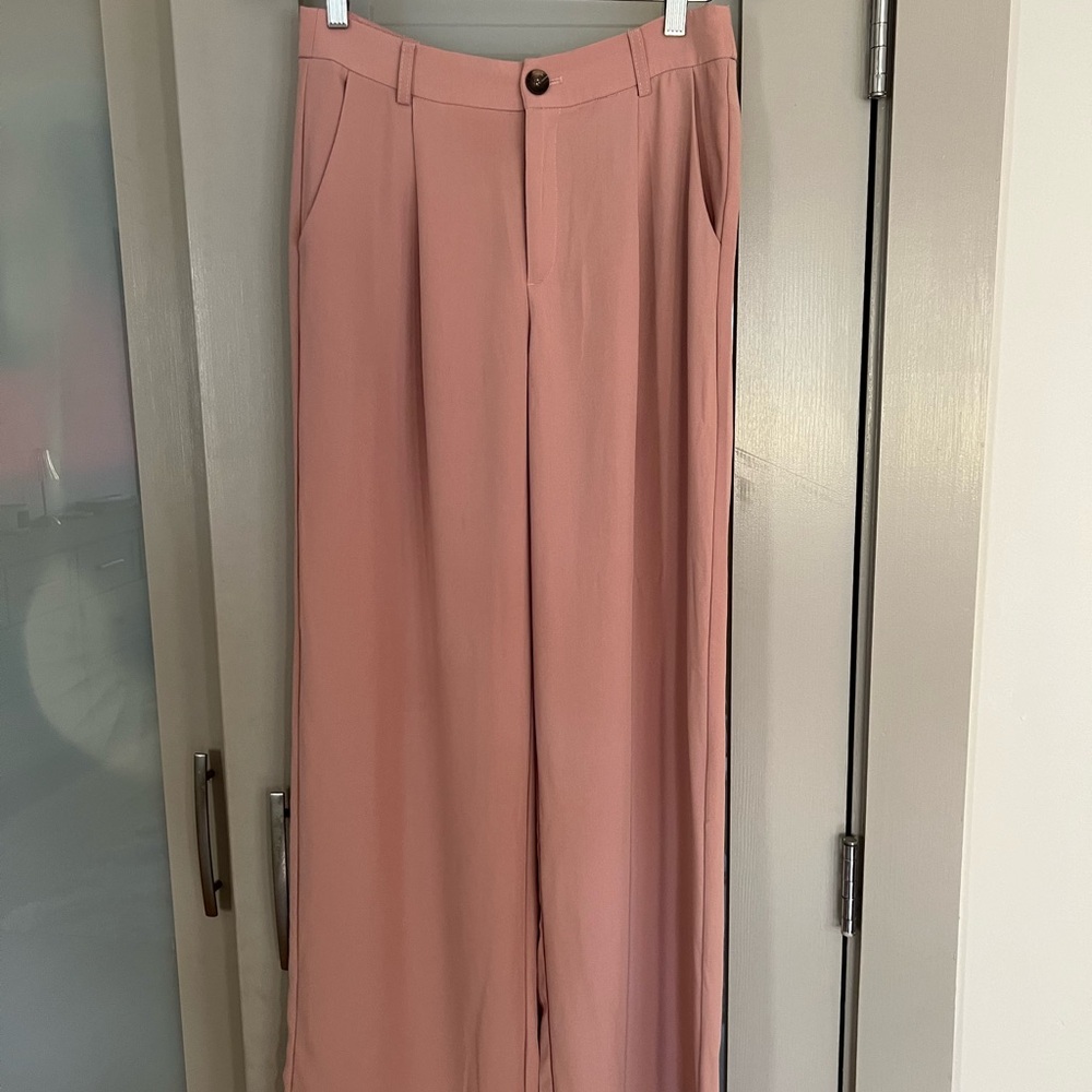 Women's Pink Wide-Leg Pants